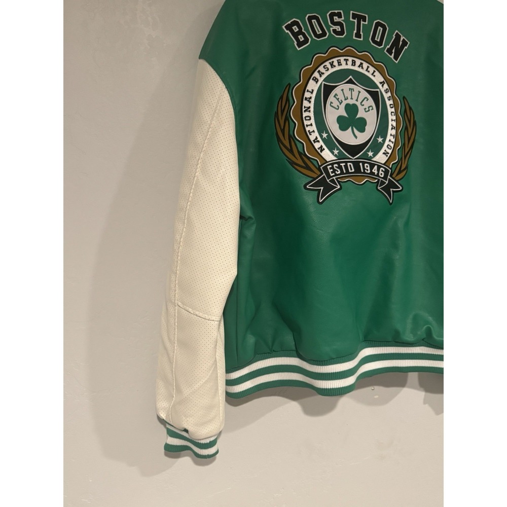 BOSTON CELTICS🍀 ULTRA GAME LEATHER JACKET SIZE XL - Picture 16 of 16